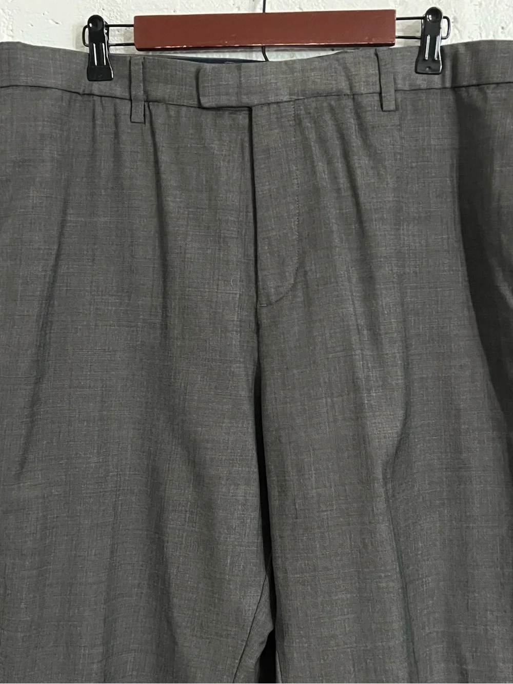 Banana Republic Marzotto Pants 38x32 Gray Athletic Tapered Fit Fine Italian Wool